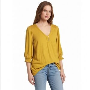 J. Jill Gold Relaxed Cuffed Sleeve Blouse
